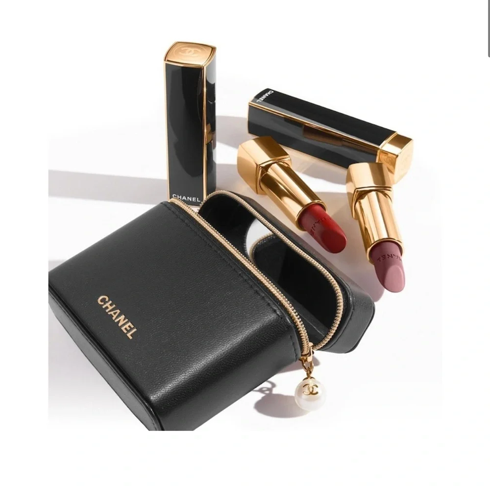 Chanel Rouge Allure Velvet set of 4 luminous matte lipstick in pearl zipper pull